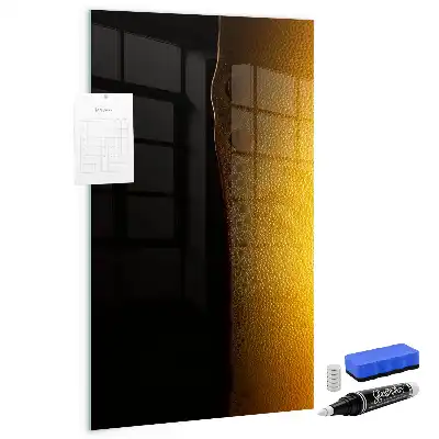 Magnetisch glazen memobord donker bier design