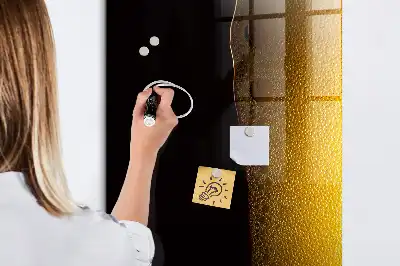 Magnetisch glazen memobord donker bier design