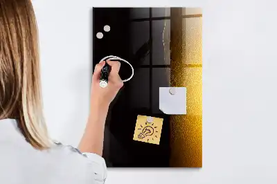 Magnetisch glazen memobord donker bier design