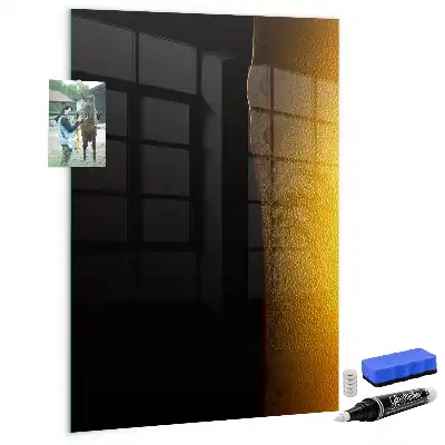 Magnetisch glazen memobord donker bier design