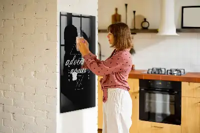 Decoratief glazen wandbord beschrijfbaar en magnetisch ontwerp Avontuur