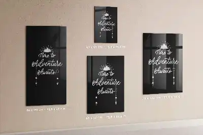 Magnetisch glazen wandbord uitwisbaar met motief Avontuur