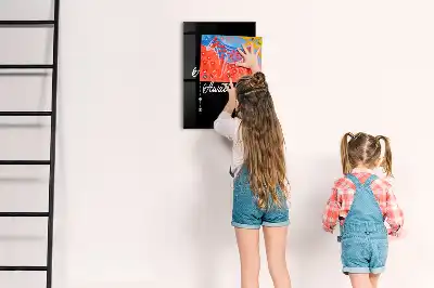 Magnetisch glazen wandbord uitwisbaar met motief Avontuur