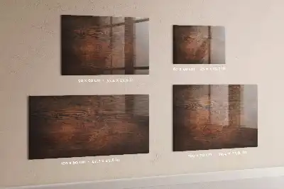 Magnetisch planbord van bedrukt glas met print van oud hout