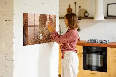 Magnetisch glazen planbord met print van een oude boomstam