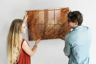 Magnetisch glazen planbord met print van een oude boomstam