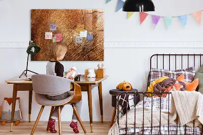 Magnetisch glazen planbord met print van een oude boomstam