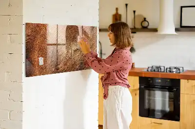 Magnetisch glazen planbord met print van een oude boomstam