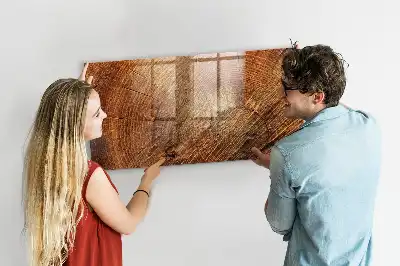 Magnetisch glazen planbord met print van een oude boomstam