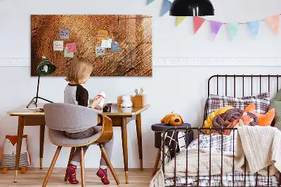 Magnetisch glazen planbord met print van een oude boomstam