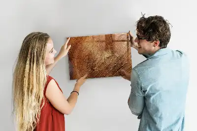Magnetisch glazen planbord met print van een oude boomstam