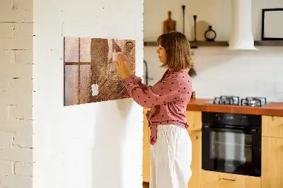 Magnetisch glazen planbord met print van een oude boomstam