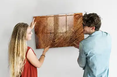 Magnetisch glazen planbord met print van een oude boomstam