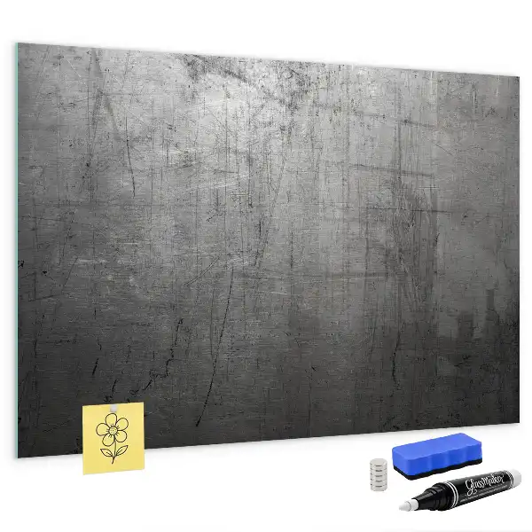 Glazen memobord met print inclusief neodymium magneten