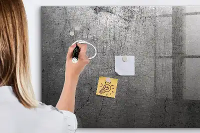 Glazen memobord met print inclusief neodymium magneten