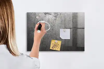 Glazen memobord met print inclusief neodymium magneten