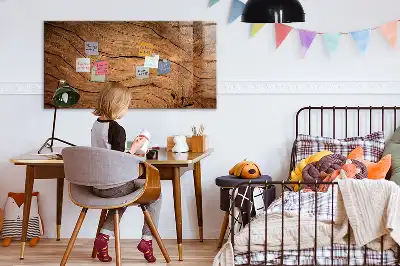 Magnetisch planbord voor de muur van bedrukt glas met oud hout design