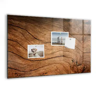 Magnetisch planbord voor de muur van bedrukt glas met oud hout design