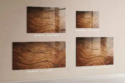 Magnetisch planbord voor de muur van bedrukt glas met oud hout design