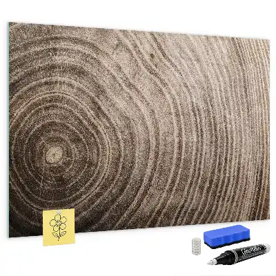 Magnetisch planbord voor de muur van bedrukt glas uitvoering boomstam