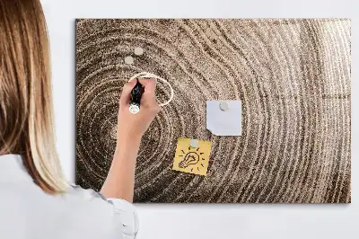 Magnetisch planbord voor de muur van bedrukt glas uitvoering boomstam