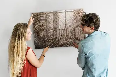 Magnetisch planbord voor de muur van bedrukt glas uitvoering boomstam