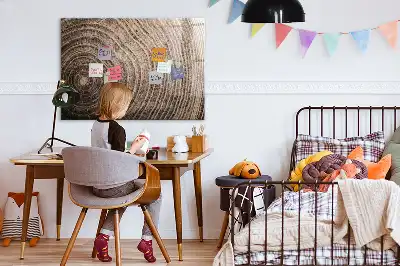 Magnetisch planbord voor de muur van bedrukt glas uitvoering boomstam