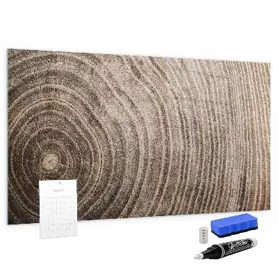 Magnetisch planbord voor de muur van bedrukt glas uitvoering boomstam