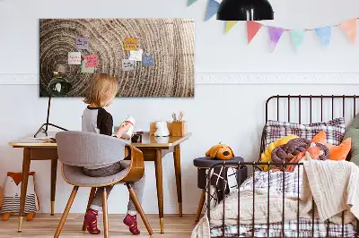 Magnetisch planbord voor de muur van bedrukt glas uitvoering boomstam
