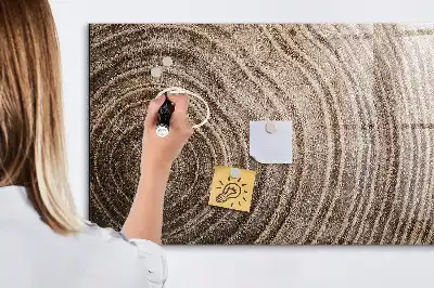 Magnetisch planbord voor de muur van bedrukt glas uitvoering boomstam