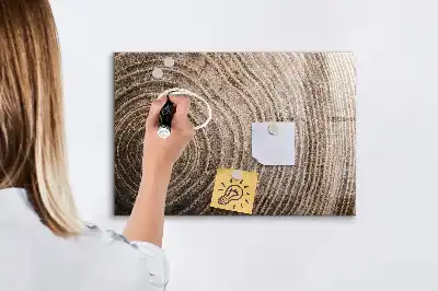 Magnetisch planbord voor de muur van bedrukt glas uitvoering boomstam