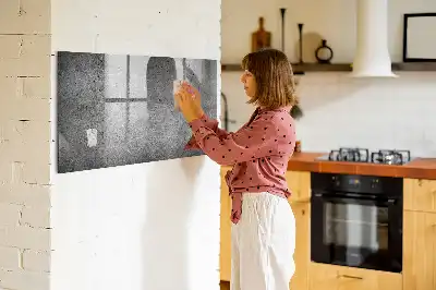 Magnetisch glazen planbord industriële stijl voor aan de muur