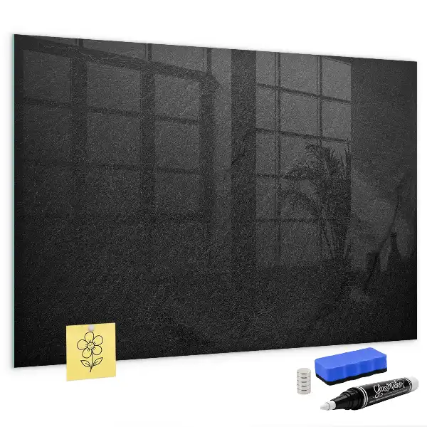Magnetisch glazen planbord in de kleur donkere rots