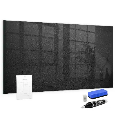 Magnetisch glazen planbord in de kleur donkere rots
