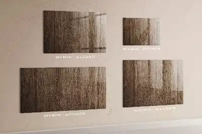Magnetisch planbord van bedrukt glas in de kleur donker hout