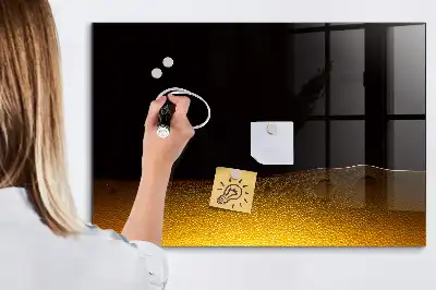 Glazen memobord met print inclusief neodymium magneten
