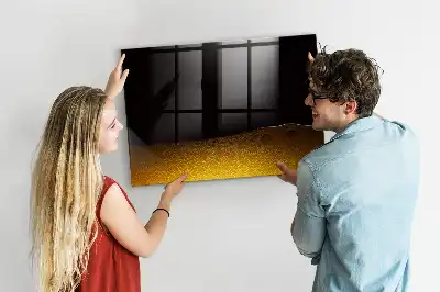 Glazen memobord met print inclusief neodymium magneten