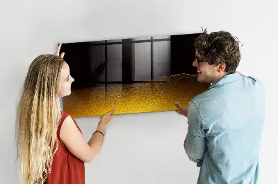Glazen memobord met print inclusief neodymium magneten