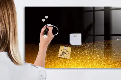 Glazen memobord met print inclusief neodymium magneten
