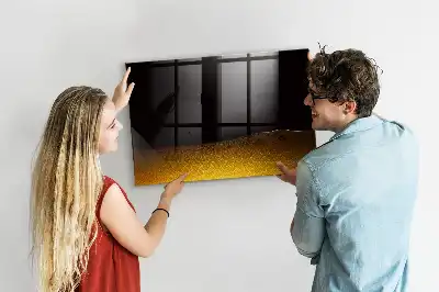 Glazen memobord met print inclusief neodymium magneten