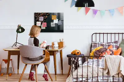 Magnetisch planbord van bedrukt glas voor aan de muur koffiebonen design
