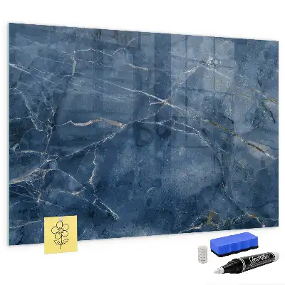 Glazen memobord met print inclusief neodymium magneten elegant marmer design