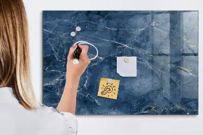 Glazen memobord met print inclusief neodymium magneten elegant marmer design