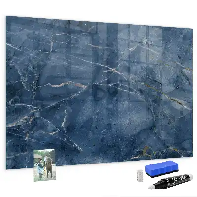 Glazen memobord met print inclusief neodymium magneten elegant marmer design