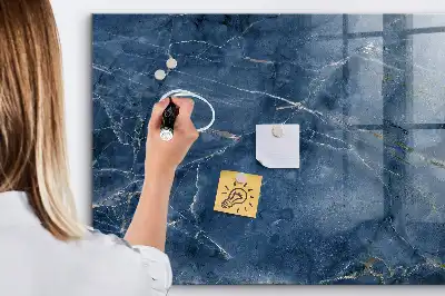 Glazen memobord met print inclusief neodymium magneten elegant marmer design