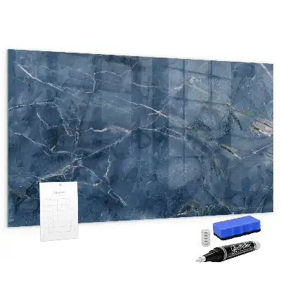 Glazen memobord met print inclusief neodymium magneten elegant marmer design