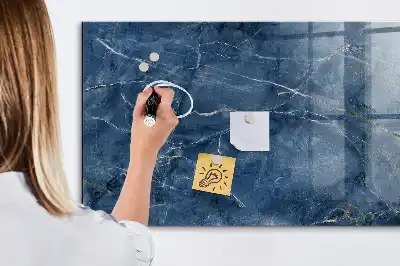 Glazen memobord met print inclusief neodymium magneten elegant marmer design
