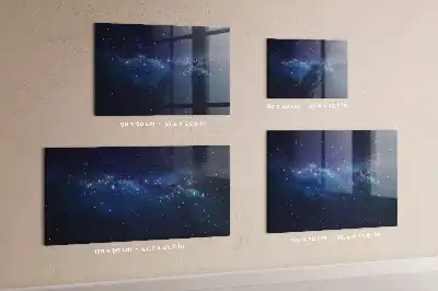 Magnetisch planbord van bedrukt glas met motief van donkere lucht en sterren