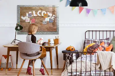 Magnetisch glazen planbord welkomstbord met bedrukking voor aan de muur