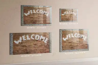 Magnetisch glazen planbord welkomstbord met bedrukking voor aan de muur